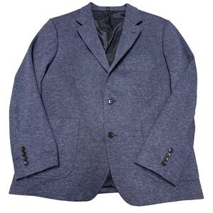 BONOBOS Mens Blue Heathered Cotton Blazer Jacket Standard Fit 44S